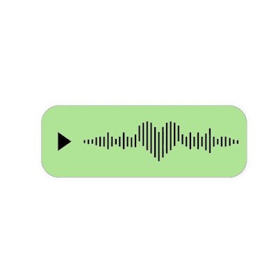 Illustrated voice-message shapes, used as cover artwork rather than audio controls